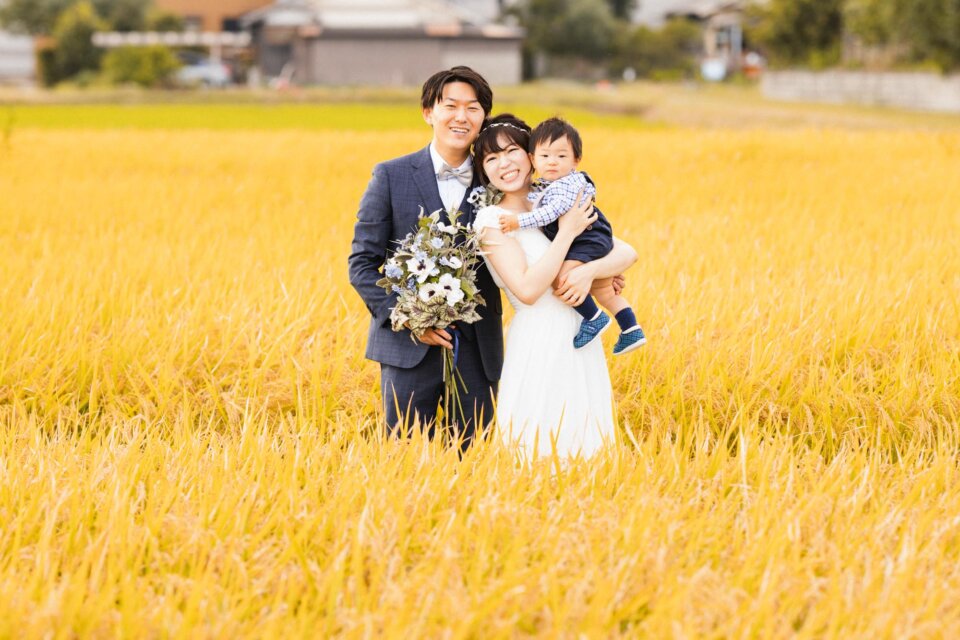 親子でファミリーフォトウェディング ウェディングカメラマン 寺川昌宏 結婚式の写真撮影・前撮り
